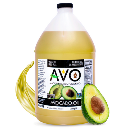 AVO NON GMO 100% Avocado Oil, 1 Gallon 128 Fl-oz, NO Preservatives Added