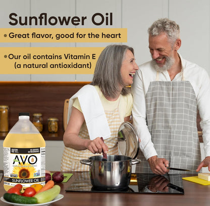 AVO NON-GMO High Oleic Sunflower Oil for General Cooking - 1 Gallon