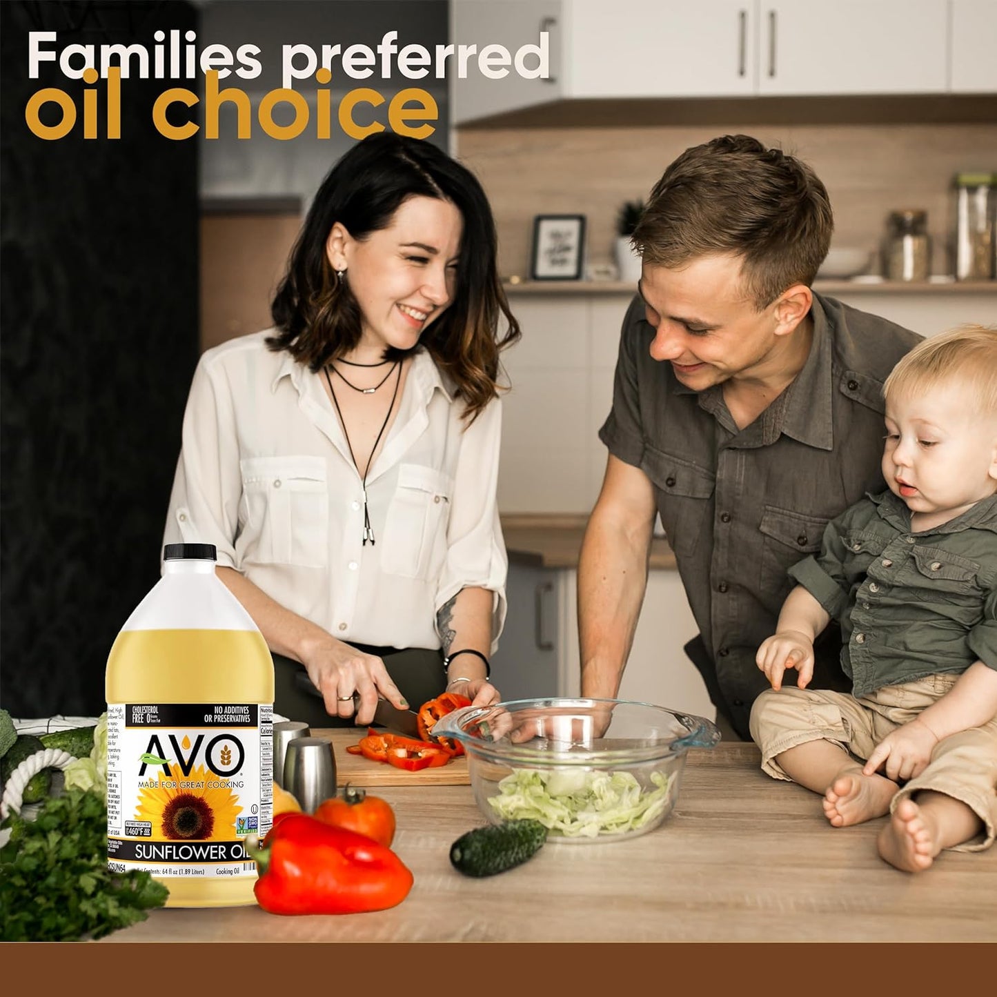 AVO NON-GMO High Oleic Sunflower Oil for General Cooking - 64 fl oz