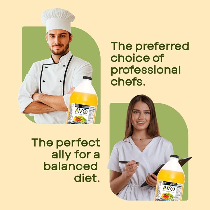 AVO ORGANIC 100% VEGETABLE Oil, 64 Fl-oz (Half a Gallon) NO preservatives added