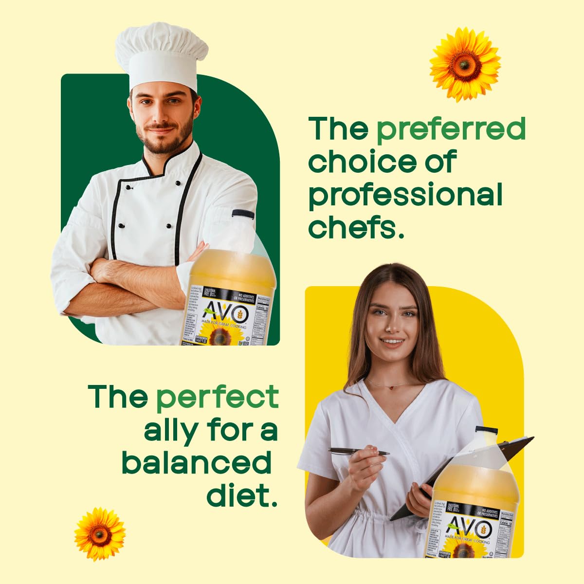 AVO NON-GMO High Oleic Sunflower Oil for General Cooking - 1 Gallon