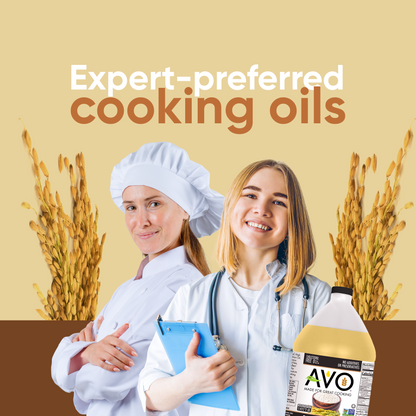 AVO NON GMO 100% Rice Bran Oil, 1 Gallon, No Preservatives Added