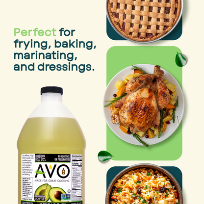 AVO NON GMO 100% Avocado Oil, 64 Fl-oz, NO Preservatives Added