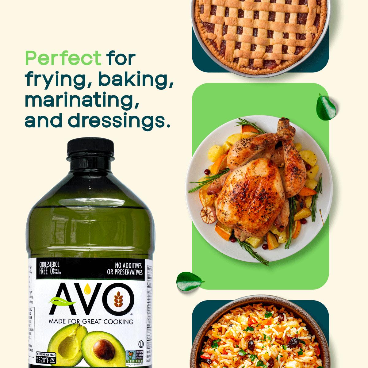 AVO NON GMO 100% Avocado Oil, 67.7 Fl-oz, NO Preservatives Added