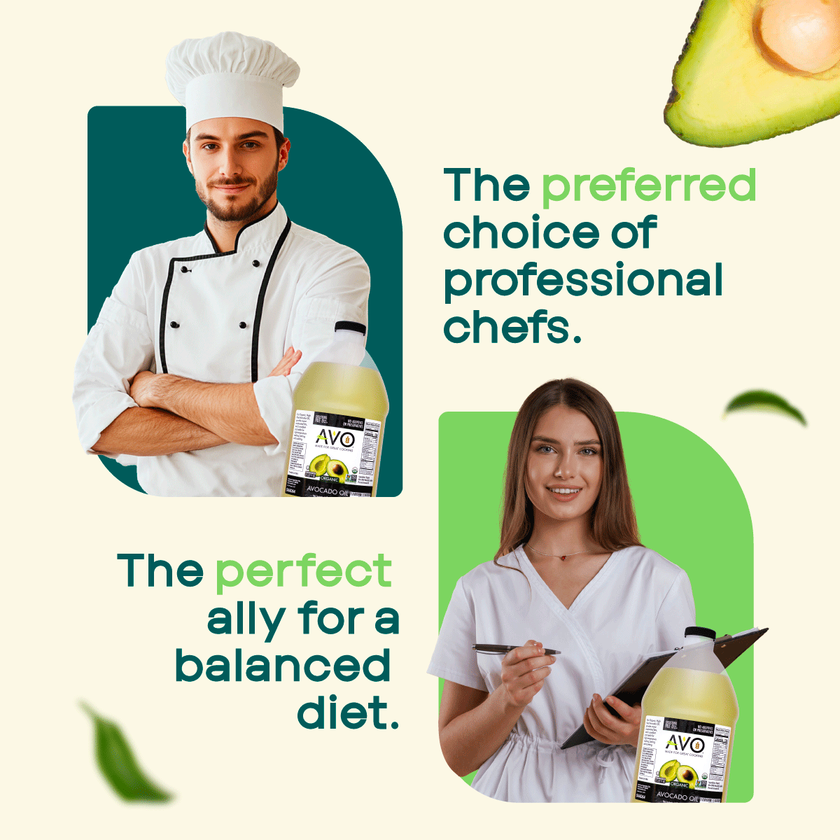 AVO ORGANIC 100% AVOCADO Oil Frying, Baking, Non-stick Sautéing, Salads, Vinaigrette, Marinades, Pan Coating, General Cooking 64 Fl-oz (Half a Gallon), NO preservatives added, Naturally Processed