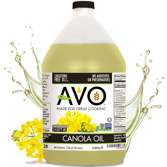 AVO NON-GMO Certified Expeller Pressed Canola Oil - 1 Gallon