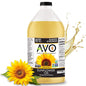 AVO ORGANIC 100% High Oleic SUNFLOWER Oil Frying, Baking, Non-stick Sautéing, Salads, Vinaigrette, Marinades, Pan Coating, General Cooking 64 Fl-oz (Half a Gallon), NO preservatives added, Naturally Processed