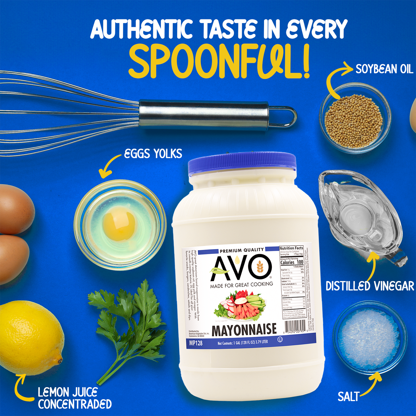 AVO Premium Quality Mayonnaise 1 Gallon