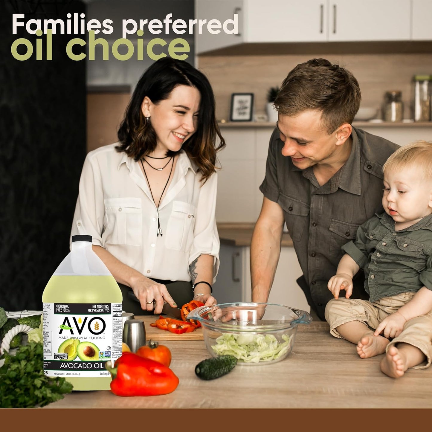 AVO NON GMO 100% Avocado Oil, 1 Gallon 128 Fl-oz, NO Preservatives Added